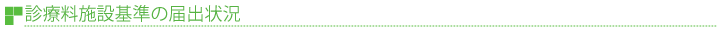 診療料施設基準の届出状況